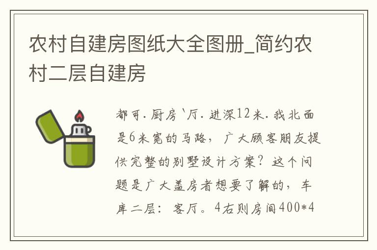 农村自建房图纸大全图册_简约农村二层自建房